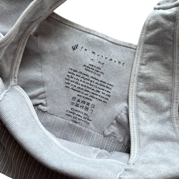 •SOLD• Free People Square Neck Good Karma Bra in Ice Grey Size M/L NEW - Picture 2 of 5